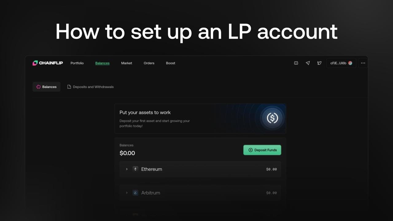How to set up an LP Account on Chainflip